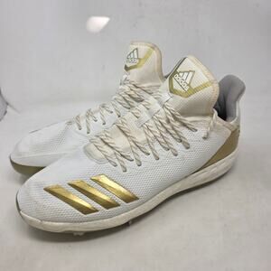 Adidas Icon V SPG 75001 Mens 14 White Gold Metal Baseball Cleats